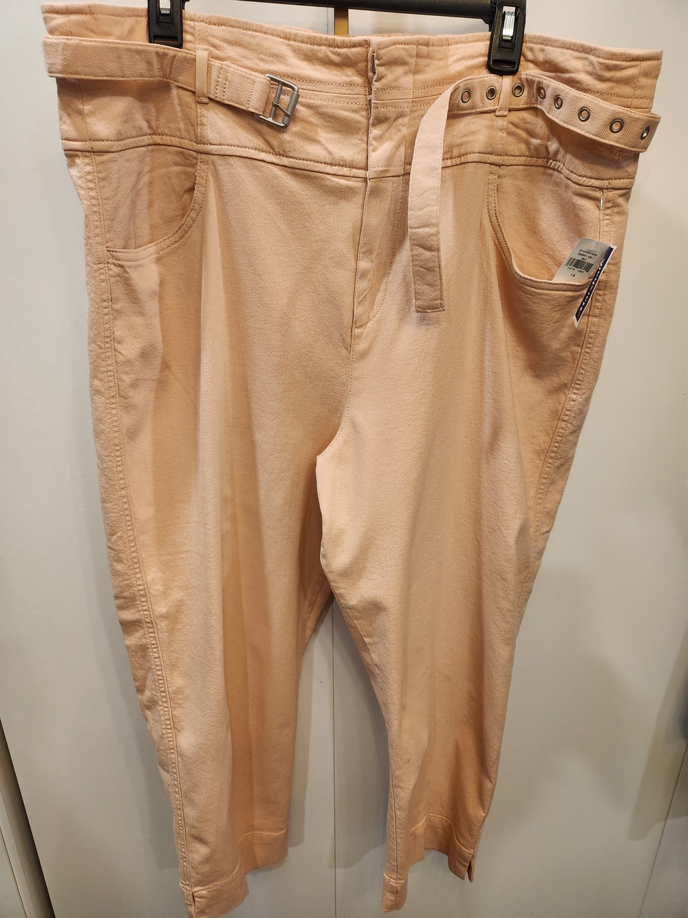 GAP Pale Pink Belted Chino Lightweight Denim